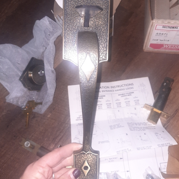 Weiser lock vintage sectional entrance handle lock - Picture 3 of 10